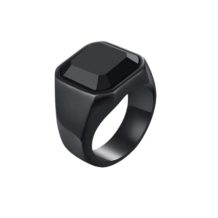 Bracelets Yellow Chimes Yellow Chimes Rings for Men Stainless Steel Black Ring Square Shaped Crystal Black Steel Ring for Men and Boys Bracelets Yellow Chimes Yellow Chimes Rings for Men Stainless Steel Black Ring Square Shaped Crystal Black Steel Ring for Men and Boys