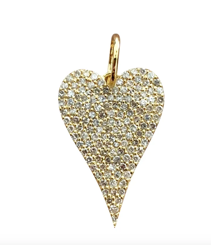 Charm Necklaces Alev Jumbo Pave Heart Charm