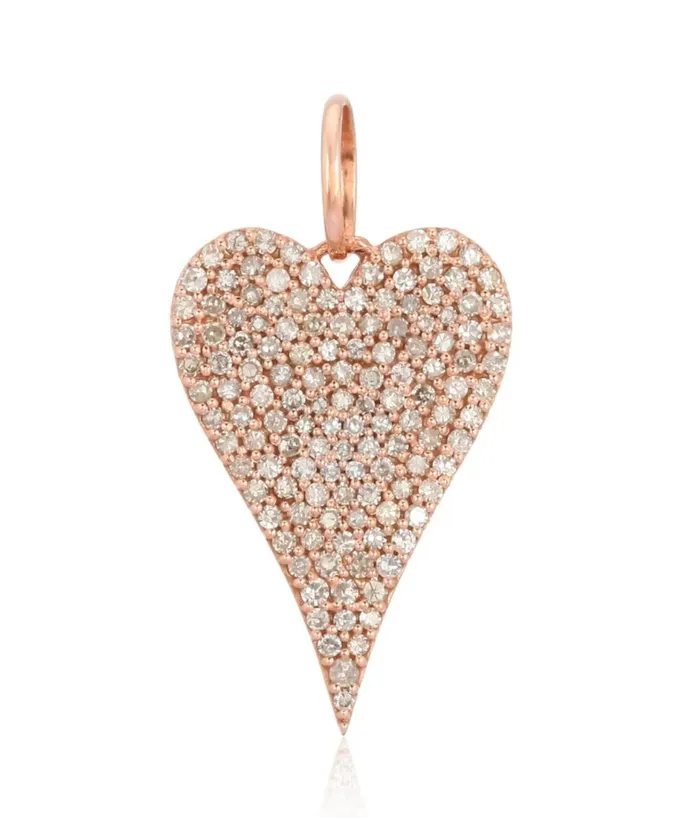 Charm Necklaces Alev Jumbo Pave Heart Charm