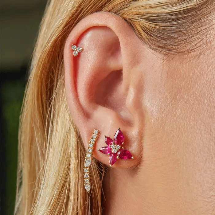 Diamond Tear Drop Earrings ef collection Earrings