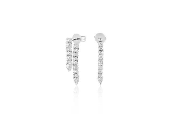 Diamond Tear Drop Earrings ef collection Earrings