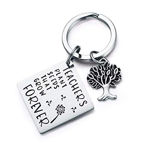 Earrings Yellow Chimes Yellow Chimes Teachers Plant Seeds That Grow Forever Message Keychain Pendant with ChainGift for TeachersTeachers Day GiftTeachers Birthday Gift