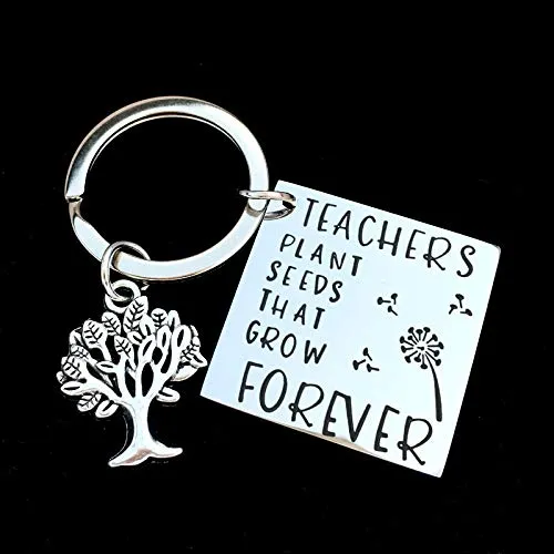 Earrings Yellow Chimes Yellow Chimes Teachers Plant Seeds That Grow Forever Message Keychain Pendant with ChainGift for TeachersTeachers Day GiftTeachers Birthday Gift