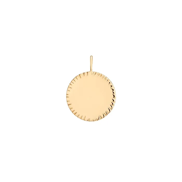 FAITH Engravable Round Disk Charm AURELIE GI Charm Necklaces
