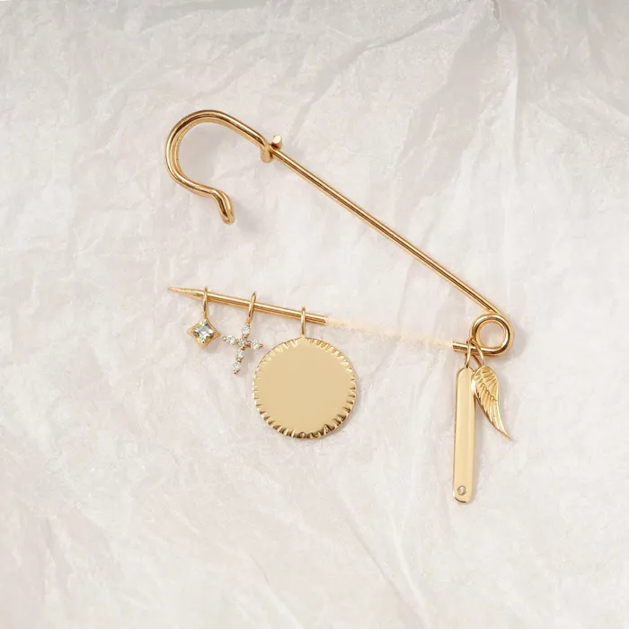 FAITH Engravable Round Disk Charm AURELIE GI Charm Necklaces