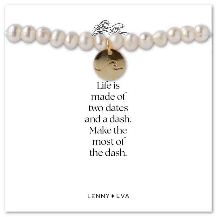 Lenny Eva Charm Necklaces StretchArmband Ssswasserperlen mit Charm Wellen Lenny Eva