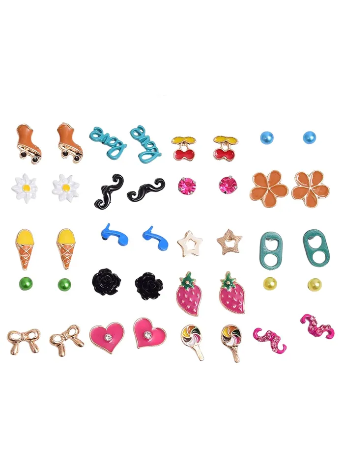 Melbees by Yellow Chimes Bracelets Melbees by Yellow Chimes Stud Earrings for Girls Set of 20 Pairs of Cute Shapes Combo Studs Earrings For Kids And Girls Melbees by Yellow Chimes Bracelets Melbees by Yellow Chimes Stud Earrings for Girls Set of 20 Pairs of Cute Shapes Combo Studs Earrings For Kids And Girls