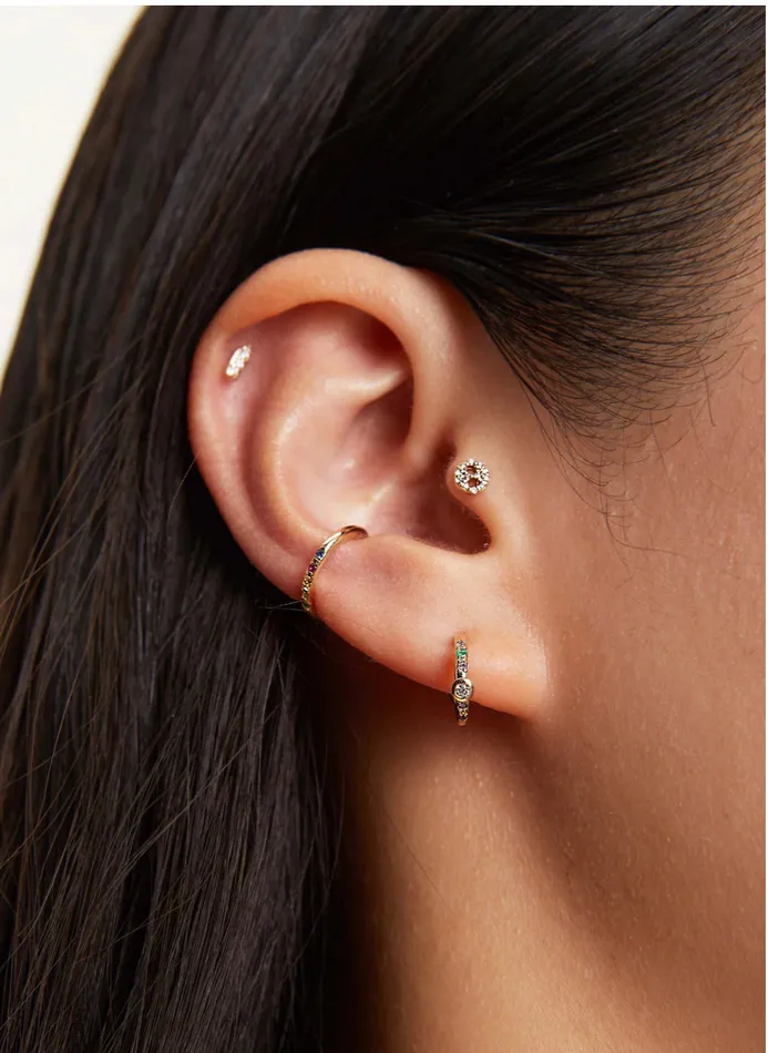 Rainbow Gems Ear Cuff Scosha Earrings
