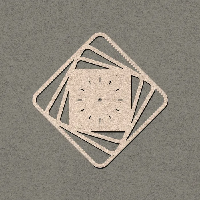 Resinarthub Earrings Square Shaped MDF Wall Clock Base 4040cm