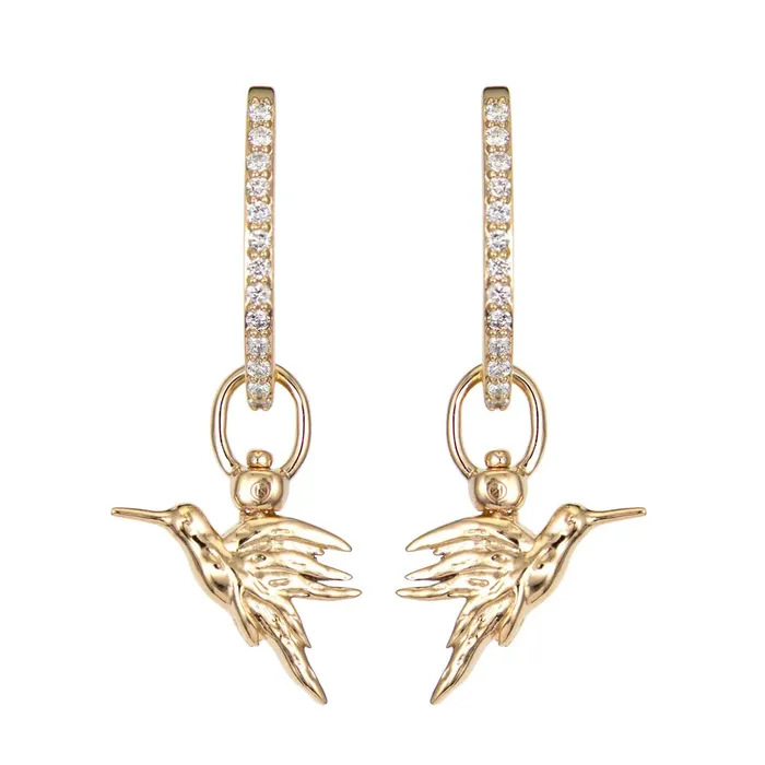 Three Stories Jewelry Charm Necklaces Single Double Sided Colibri Top Switch Charm